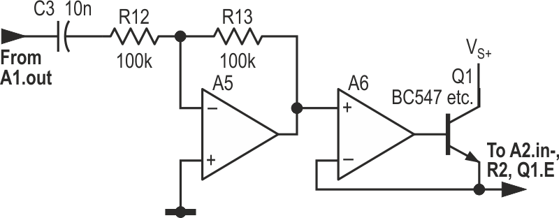 Extra components can be added for full-wave detection.