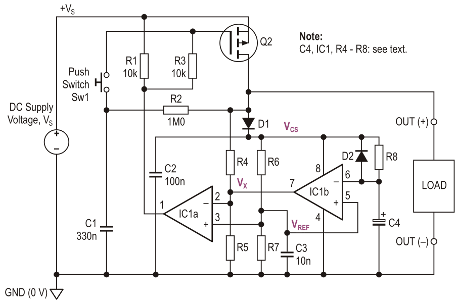 The improved circuit provides accurate timing, fast switching, and immunity to supply voltage changes.