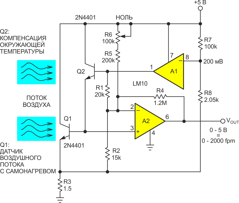Добавленные резисторы R7 и R8 устанавливают взаимосвязь между напряжением нагрева V и током нагрева I, устраняющую нестабильность.