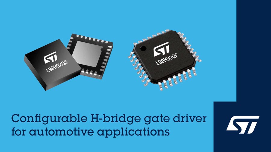 Automotive DC motor pre-driver STMicroelectronics simplifies