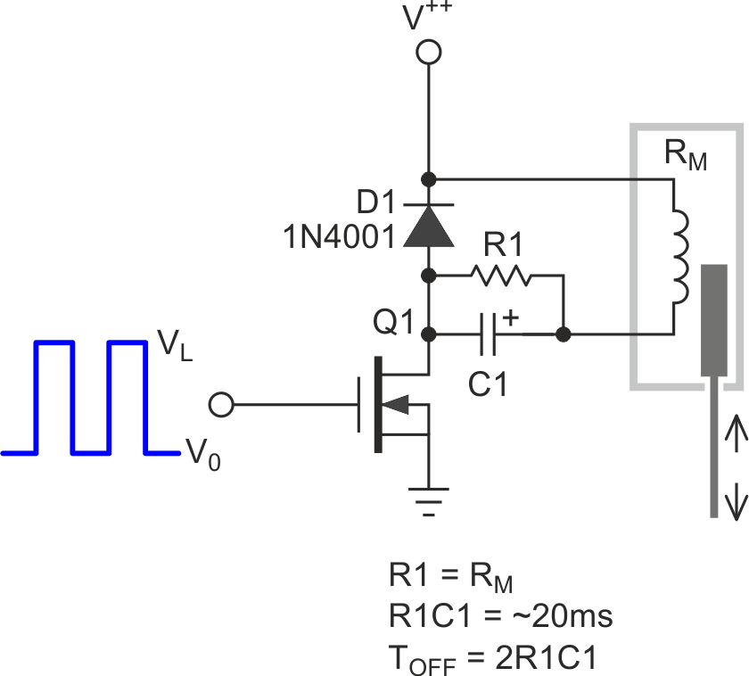 Relay solenoid driver circuit doubles supply