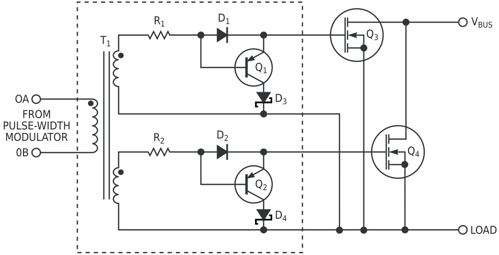 Two FETs in parallel provide more power than the circuit in Figure 1.