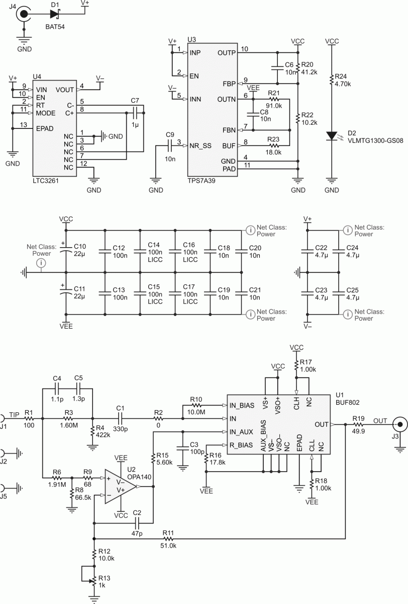 Complete schematic diagram of the probe.