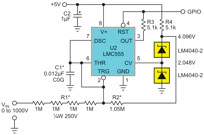 Microvolts kilovolts milliseconds one pin