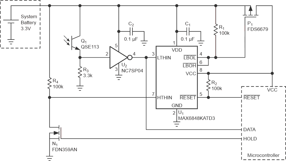 Infrared IR receiver circuit minimizes power
