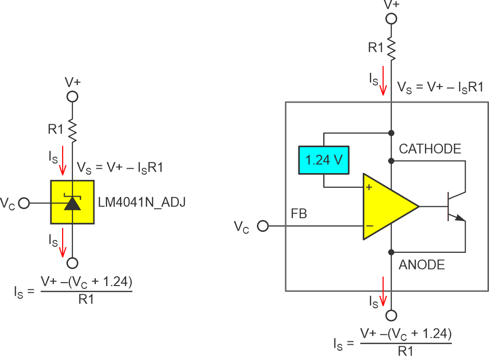 LM4041 voltage regulator impersonates precision current source