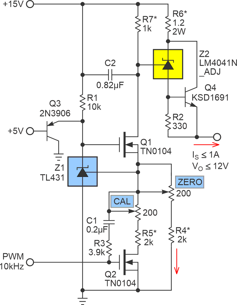 LM4041 voltage regulator impersonates precision current