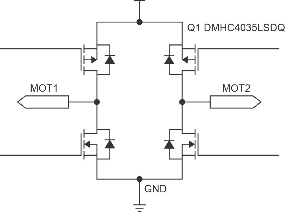 Bidirectional brushed motor control.
