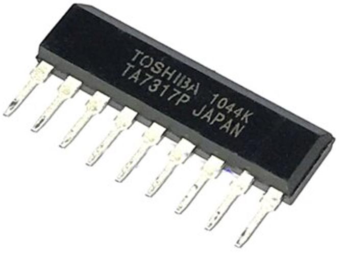 Микросхема TA7317P предназначена для защиты усилителей мощности.