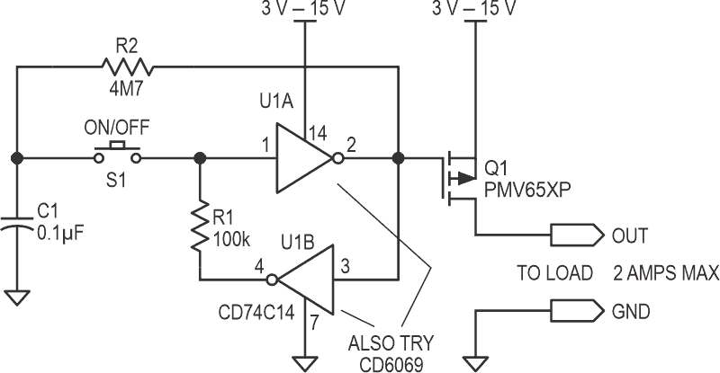 On/off latch circuit