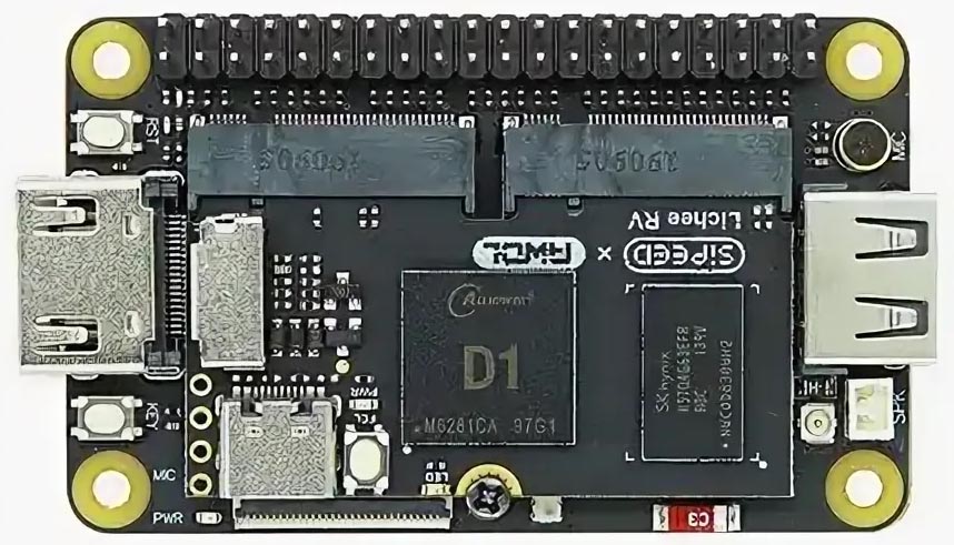 Плата Lichee RV Dock на процессоре Allwinner с архитектурой RISC-V.