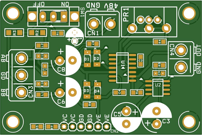 The PCB layout.