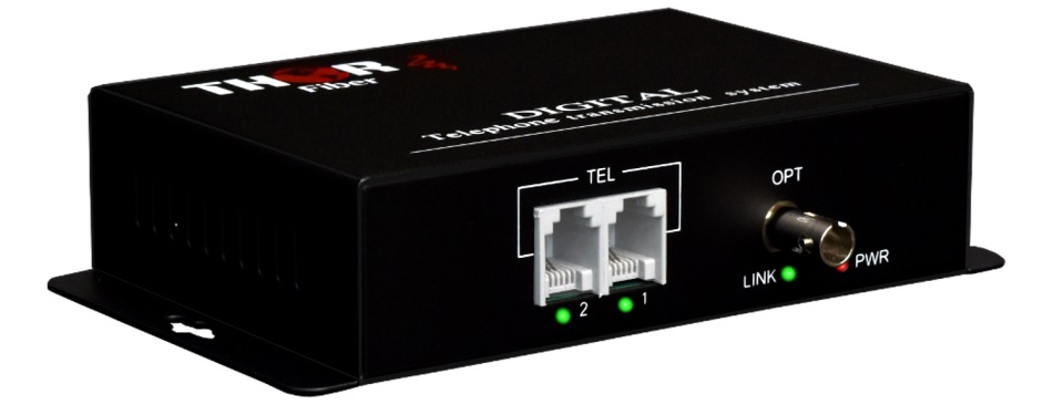 For those who want to retain their copper-loop POTS phone while their provider goes to optical fiber lines, interface converters such as this two-line unit provide a transparent bridge.