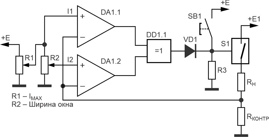 Использование двухсекционного амплитудного селектора в качестве регулируемого пропускающего фильтра токов.