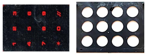 Малоразмерная клавиатура и пример ее использования в телефонном аппарате