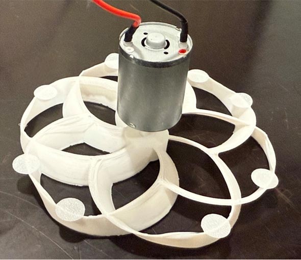 Micro wind turbine comprising a DC motor and rotor.