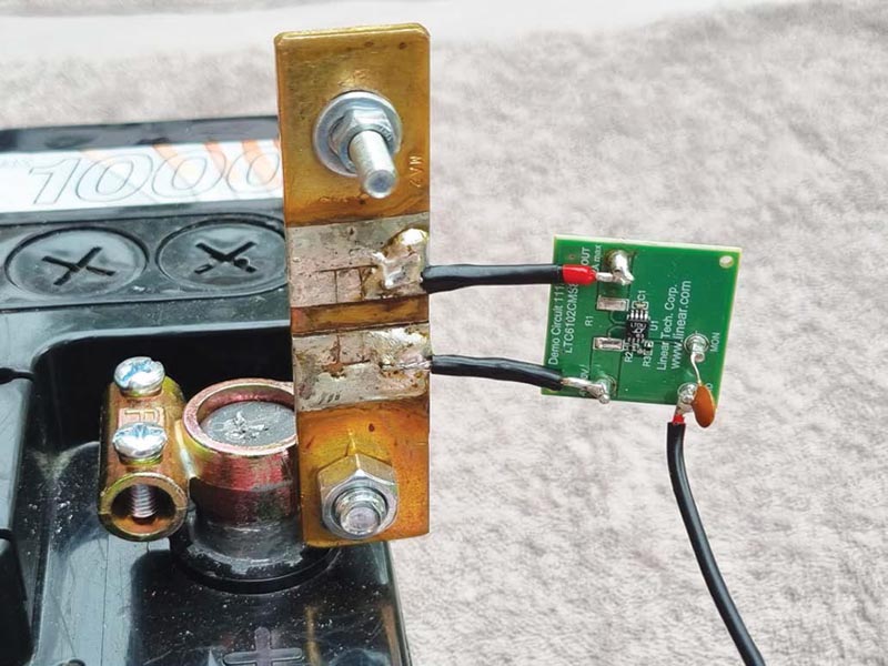 The complete current sense circuit.