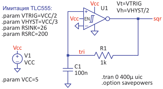 Wide-range tunable RC Schmitt trigger oscillator