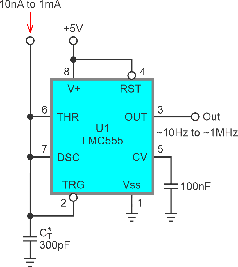 Improve 555 frequency linearity