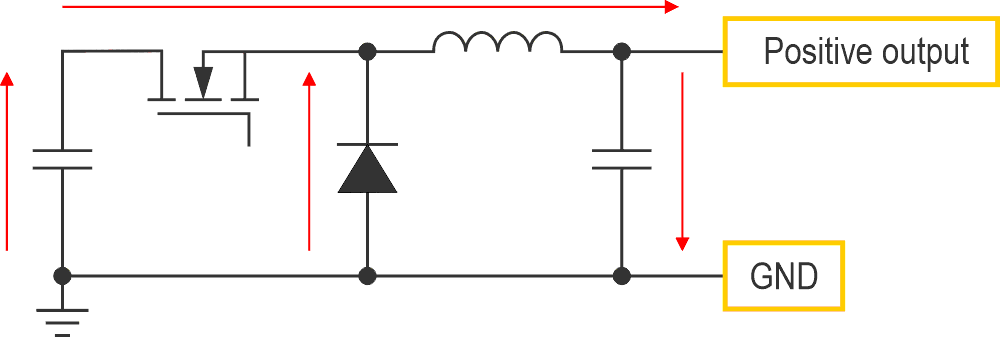 This simplified, standard buck controller schematic resembles that of a negative-input, negative-output topology.