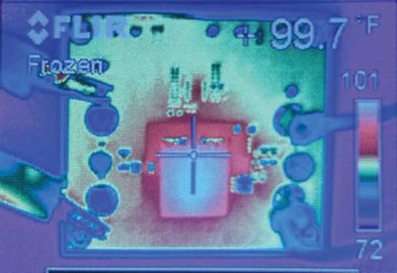 Nominal inductor heat dissipation is 99.7 °F (37.61 °C).