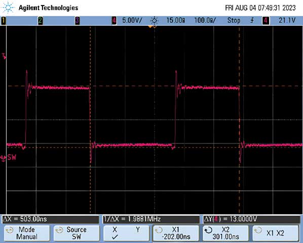 Switch node with boost capacitor.