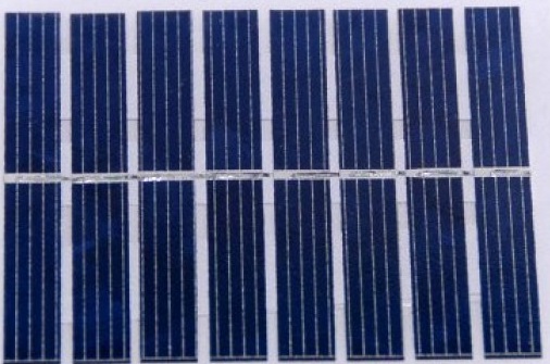 8 cell 250 mA solar panel.