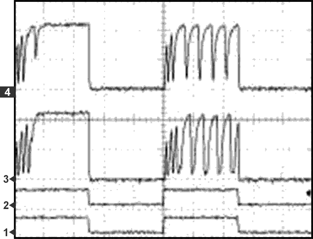 Using high-speed components in Figure 1's circuit causes unpredictable behavior.