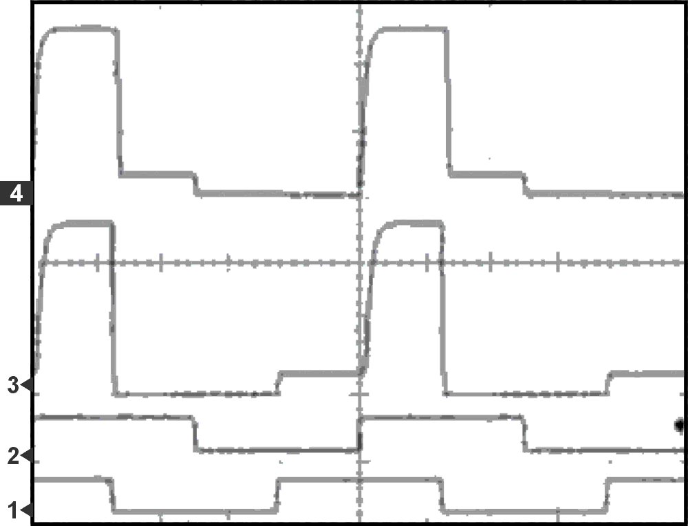 This scope photo shows the operation of the improved I2C isolator.