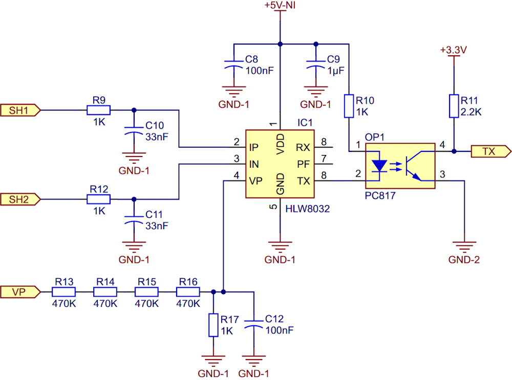 The measurement section of the circuit.