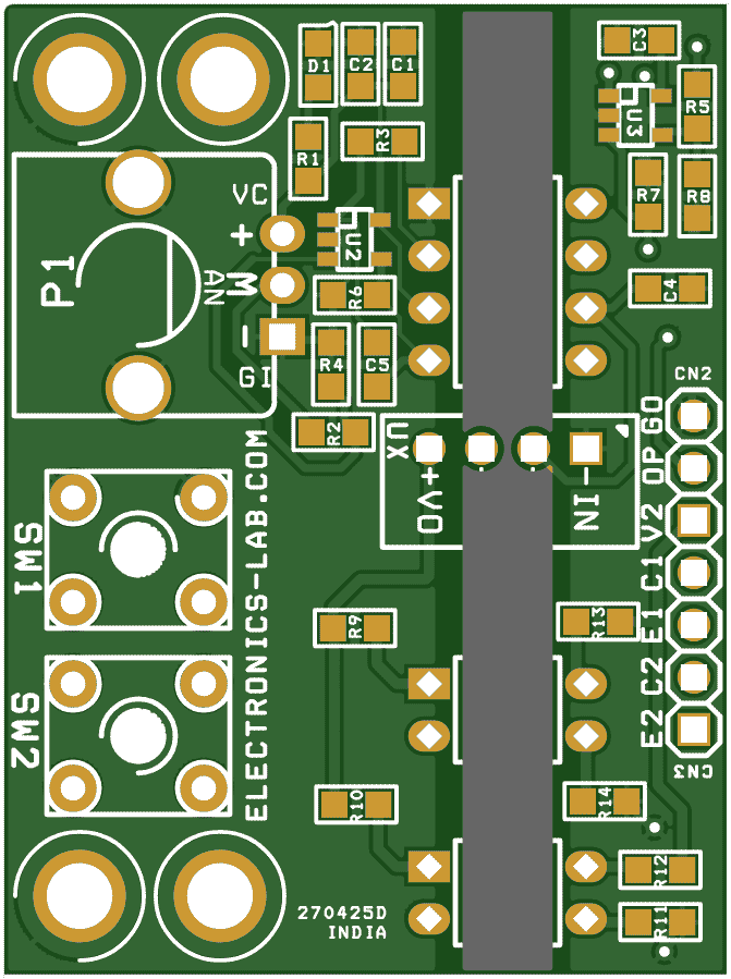 The components placement of an isolated module.